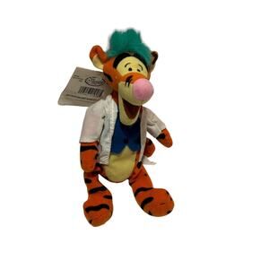 The Disney Store Winnie The Pooh Mad Scientist Tigger Bean Bag Plush 9” Vintage
